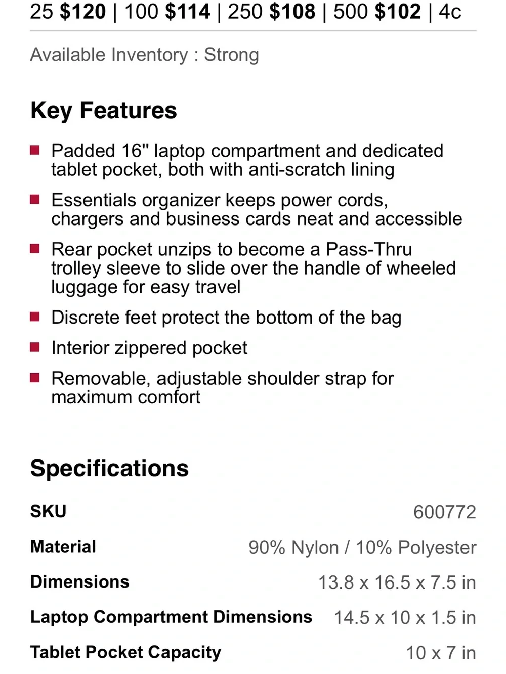 Swiss Gear Wenger Ana Laptop Travel Bag